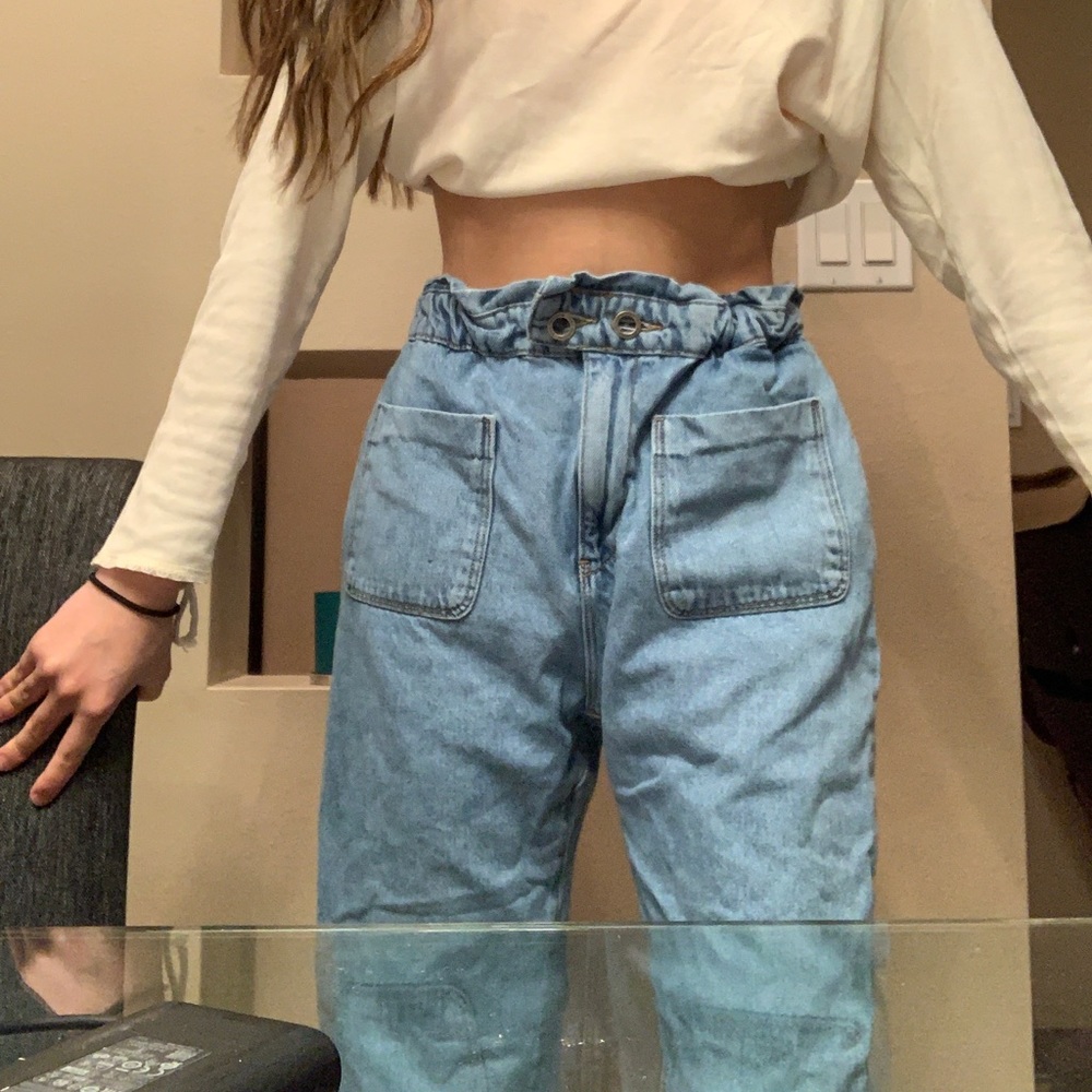 Zara balloon jeans with stretchable waste, Size 4
